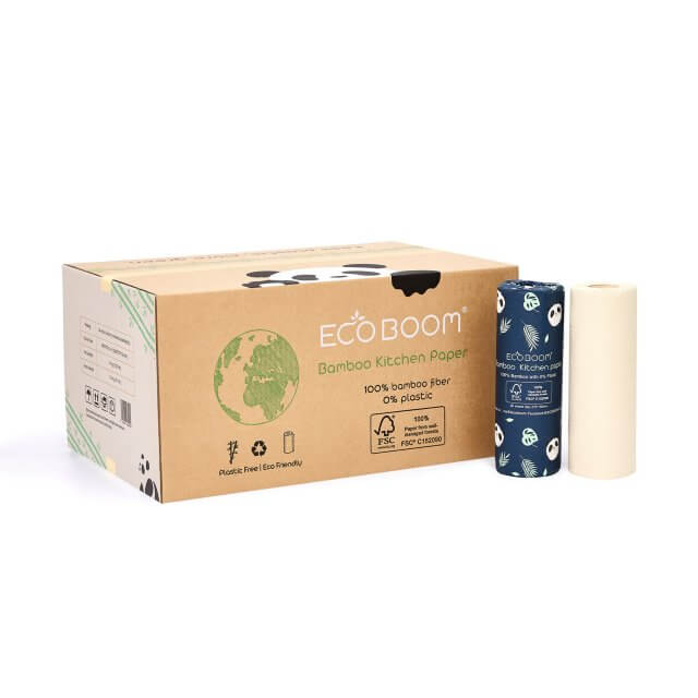Hârtie De Bucătărie Din Bambus Eco Boom Premium Set 24 Role