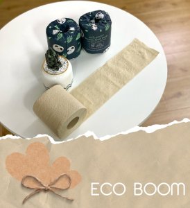 Hârtie Igienică Din Bambus Eco Boom , Set 24 Role X 200 Bucati