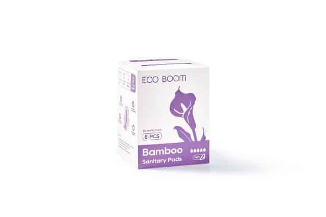 Absorbante Bio Din Bambus, Eco Boom, Ultra Cu Aripioare, Lungi Extra, 8 Buc